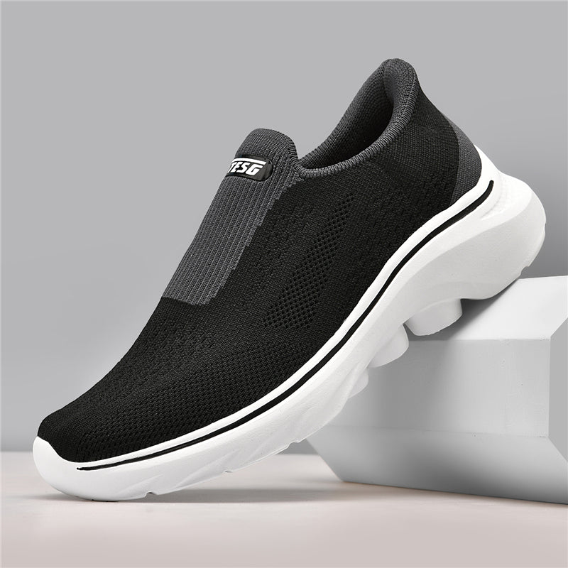 ⏰Limited Time Sale 70% OFF - Men's Slip-on Hiking Shoes - Cushioning Support, Wide Toe Box, Arch Support, Laceless, Comfortable, Breathable, Slip-Resistant, And Puncture-Resistant