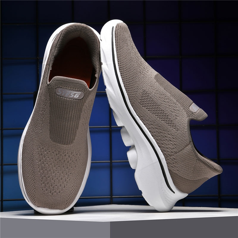 ⏰Limited Time Sale 70% OFF - Men's Slip-on Hiking Shoes - Cushioning Support, Wide Toe Box, Arch Support, Laceless, Comfortable, Breathable, Slip-Resistant, And Puncture-Resistant
