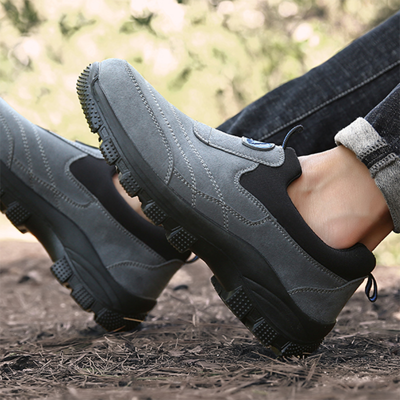 ⏰Limited Time Sale 70% OFF - Men's Orthopedic Slip-on Hiking Shoes – Arch Support, Wide Toe Box, Slip-On Design, Waterproof, Slip-Resistant, Puncture-Resistant – Quickly And Effectively Relieves Foot Pain Caused By Prolonged Wear