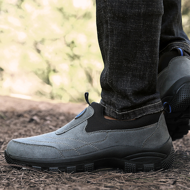 ⏰Limited Time Sale 70% OFF - Men's Orthopedic Slip-on Hiking Shoes – Arch Support, Wide Toe Box, Slip-On Design, Waterproof, Slip-Resistant, Puncture-Resistant – Quickly And Effectively Relieves Foot Pain Caused By Prolonged Wear