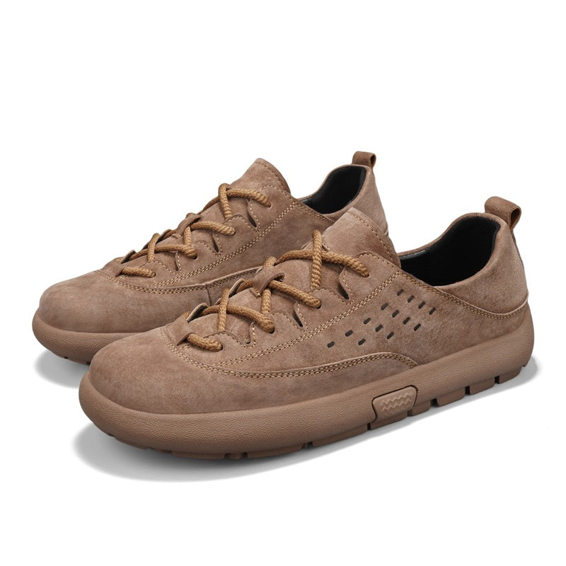 ⏰Limited Time Sale 70% OFF - Men's Suede Walking Shoes - Lace-Up, Breathable, Wide Toe Box with Arch Support, Cushioning, Slip-Resistant, And Wear-Resistant