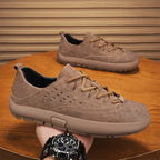 ⏰Limited Time Sale 70% OFF - Men's Suede Walking Shoes - Lace-Up, Breathable, Wide Toe Box with Arch Support, Cushioning, Slip-Resistant, And Wear-Resistant