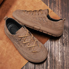 ⏰Limited Time Sale 70% OFF - Men's Suede Walking Shoes - Lace-Up, Breathable, Wide Toe Box with Arch Support, Cushioning, Slip-Resistant, And Wear-Resistant