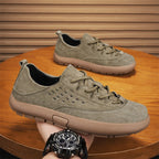 ⏰Limited Time Sale 70% OFF - Men's Suede Walking Shoes - Lace-Up, Breathable, Wide Toe Box with Arch Support, Cushioning, Slip-Resistant, And Wear-Resistant