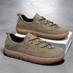 ⏰Limited Time Sale 70% OFF - Men's Suede Walking Shoes - Lace-Up, Breathable, Wide Toe Box with Arch Support, Cushioning, Slip-Resistant, And Wear-Resistant