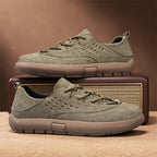 ⏰Limited Time Sale 70% OFF - Men's Suede Walking Shoes - Lace-Up, Breathable, Wide Toe Box with Arch Support, Cushioning, Slip-Resistant, And Wear-Resistant