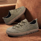 ⏰Limited Time Sale 70% OFF - Men's Suede Walking Shoes - Lace-Up, Breathable, Wide Toe Box with Arch Support, Cushioning, Slip-Resistant, And Wear-Resistant
