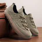 ⏰Limited Time Sale 70% OFF - Men's Suede Walking Shoes - Lace-Up, Breathable, Wide Toe Box with Arch Support, Cushioning, Slip-Resistant, And Wear-Resistant