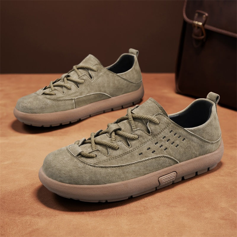 ⏰Limited Time Sale 70% OFF - Men's Suede Walking Shoes - Lace-Up, Breathable, Wide Toe Box with Arch Support, Cushioning, Slip-Resistant, And Wear-Resistant