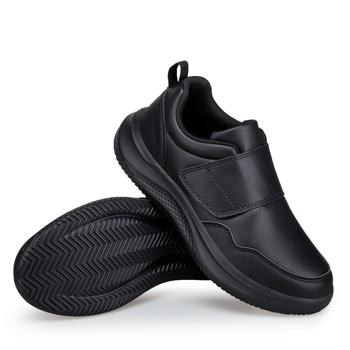 ⏰Limited Time Sale 70% OFF - Men's Genuine Leather Walking Shoes - Slip-On Design With Velcro Straps, Maximum Support, Wide Toe Box with Arch Support, Cushioning