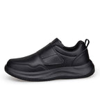 ⏰Limited Time Sale 70% OFF - Men's Genuine Leather Walking Shoes - Slip-On Design With Velcro Straps, Maximum Support, Wide Toe Box with Arch Support, Cushioning