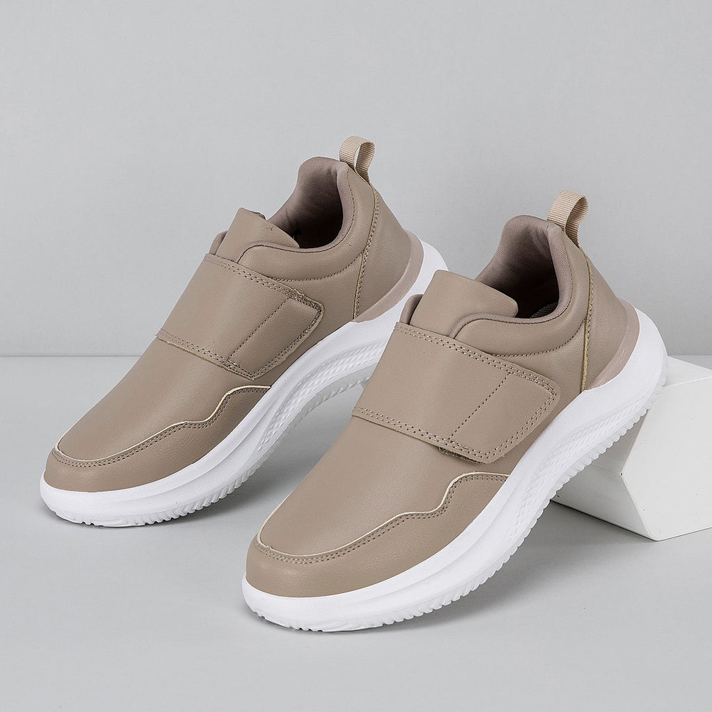 ⏰Limited Time Sale 70% OFF - Men's Genuine Leather Walking Shoes - Slip-On Design With Velcro Straps, Maximum Support, Wide Toe Box with Arch Support, Cushioning