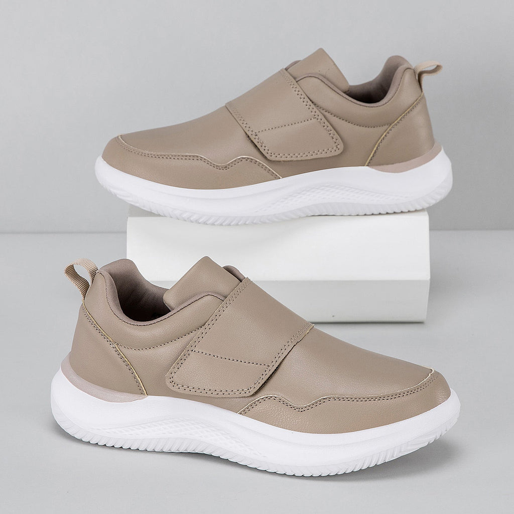 ⏰Limited Time Sale 70% OFF - Men's Genuine Leather Walking Shoes - Slip-On Design With Velcro Straps, Maximum Support, Wide Toe Box with Arch Support, Cushioning