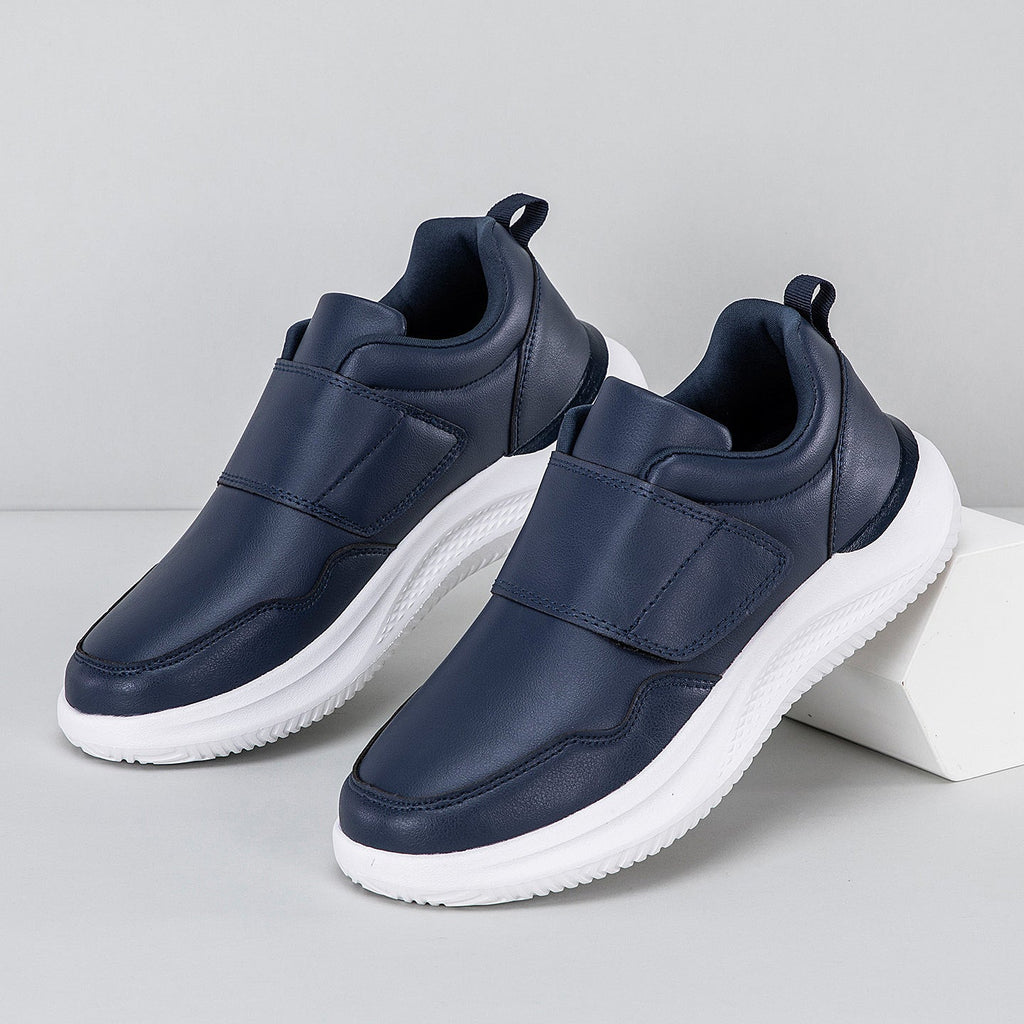 ⏰Limited Time Sale 70% OFF - Men's Genuine Leather Walking Shoes - Slip-On Design With Velcro Straps, Maximum Support, Wide Toe Box with Arch Support, Cushioning