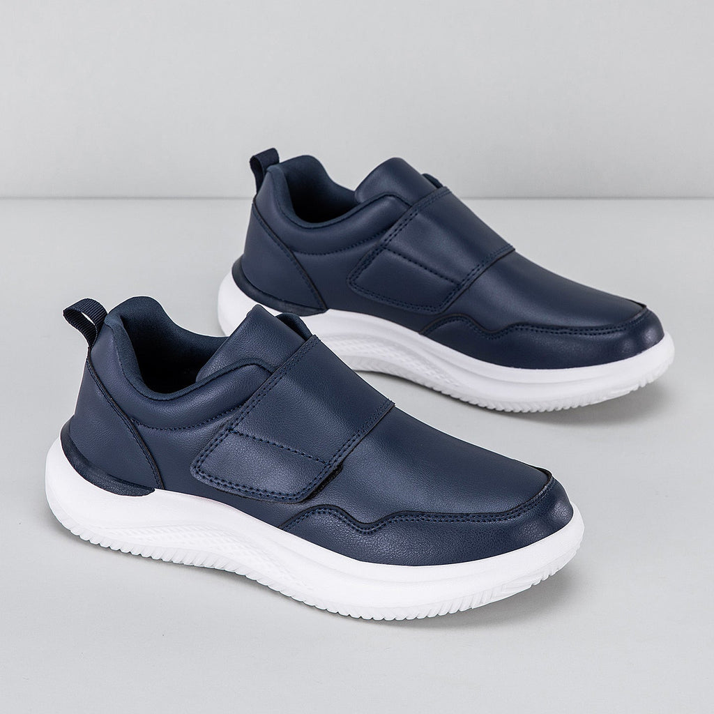 ⏰Limited Time Sale 70% OFF - Men's Genuine Leather Walking Shoes - Slip-On Design With Velcro Straps, Maximum Support, Wide Toe Box with Arch Support, Cushioning