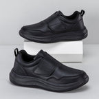 ⏰Limited Time Sale 70% OFF - Men's Genuine Leather Walking Shoes - Slip-On Design With Velcro Straps, Maximum Support, Wide Toe Box with Arch Support, Cushioning