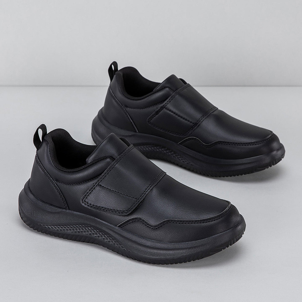 ⏰Limited Time Sale 70% OFF - Men's Genuine Leather Walking Shoes - Slip-On Design With Velcro Straps, Maximum Support, Wide Toe Box with Arch Support, Cushioning