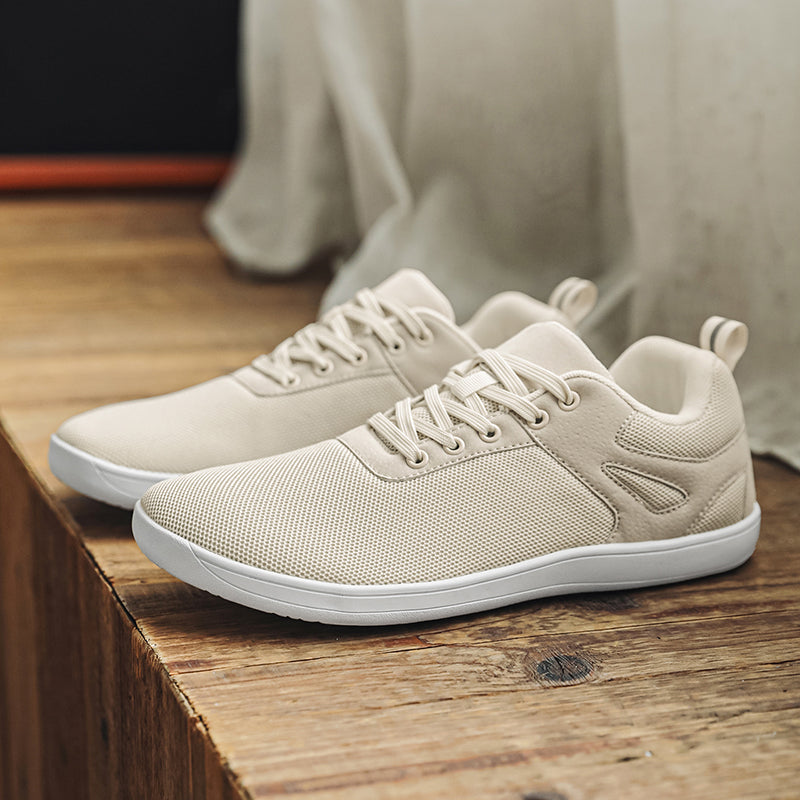 ⏰Limited Time Sale 70% OFF - Men's Mesh Barefoot Shoes - Lace-Up, Breathable, Wide Toe Box with Arch Support, Non-slip And Wear-Resistant