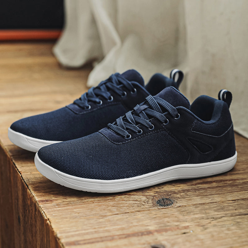 ⏰Limited Time Sale 70% OFF - Men's Mesh Barefoot Shoes - Lace-Up, Breathable, Wide Toe Box with Arch Support, Non-slip And Wear-Resistant