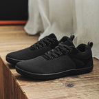 ⏰Limited Time Sale 70% OFF - Men's Mesh Barefoot Shoes - Lace-Up, Breathable, Wide Toe Box with Arch Support, Non-slip And Wear-Resistant