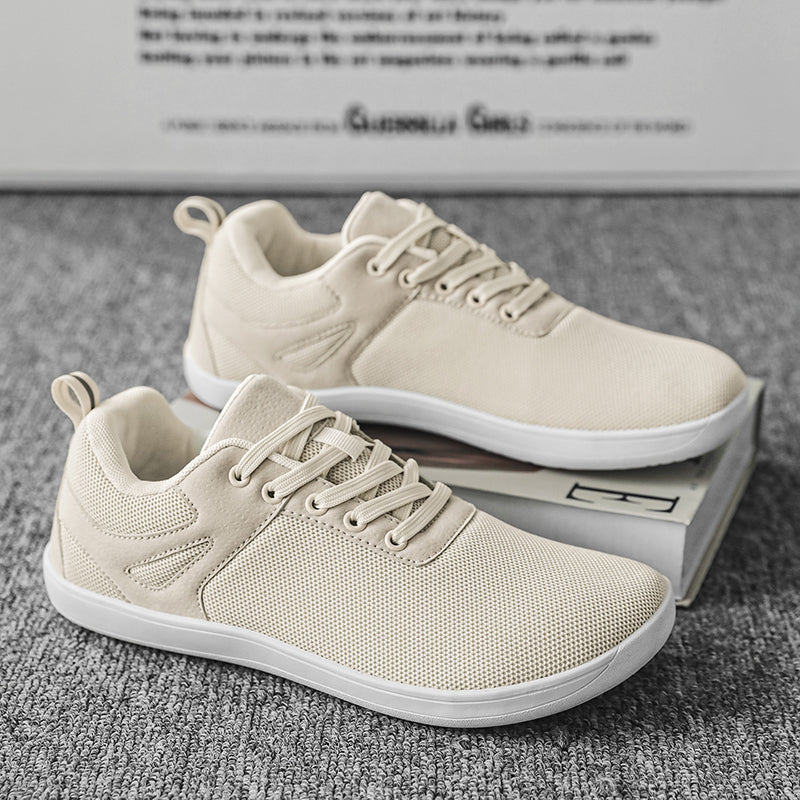 ⏰Limited Time Sale 70% OFF - Men's Mesh Barefoot Shoes - Lace-Up, Breathable, Wide Toe Box with Arch Support, Non-slip And Wear-Resistant