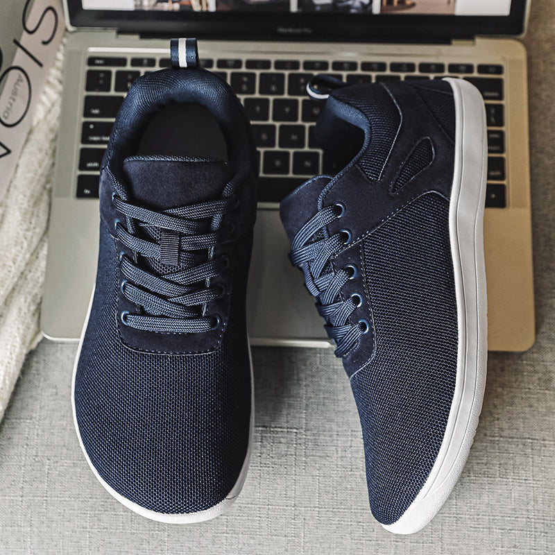 ⏰Limited Time Sale 70% OFF - Men's Mesh Barefoot Shoes - Lace-Up, Breathable, Wide Toe Box with Arch Support, Non-slip And Wear-Resistant