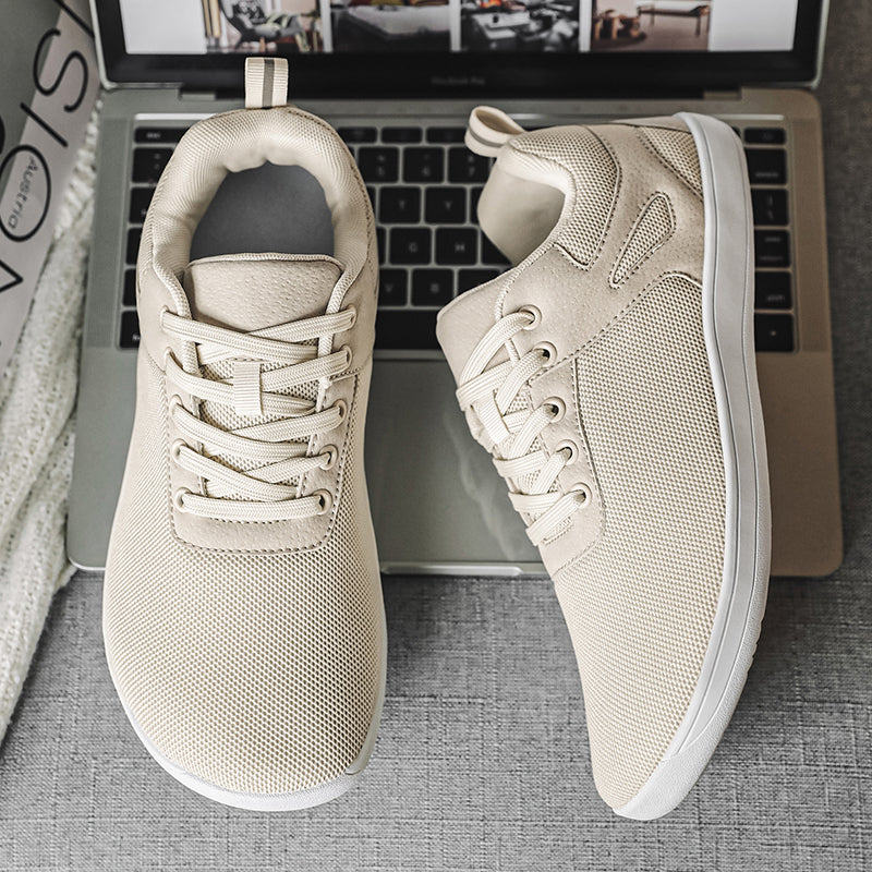 ⏰Limited Time Sale 70% OFF - Men's Mesh Barefoot Shoes - Lace-Up, Breathable, Wide Toe Box with Arch Support, Non-slip And Wear-Resistant