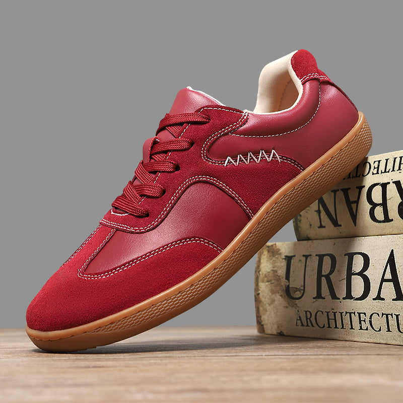 ⏰Limited Time Sale 70% OFF - Men's Genuine Leather Walking Shoes - Lace-Up, Wide Toe Box, Arch Support, Hock Absorption, Waterproof, Slip-Resistant