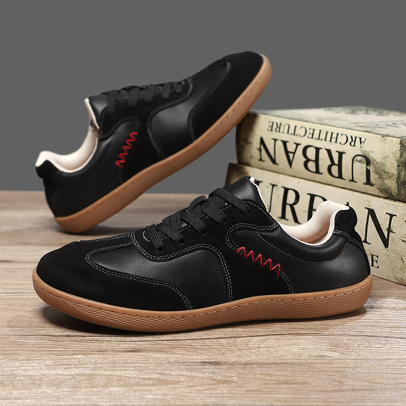 ⏰Limited Time Sale 70% OFF - Men's Genuine Leather Walking Shoes - Lace-Up, Wide Toe Box, Arch Support, Hock Absorption, Waterproof, Slip-Resistant