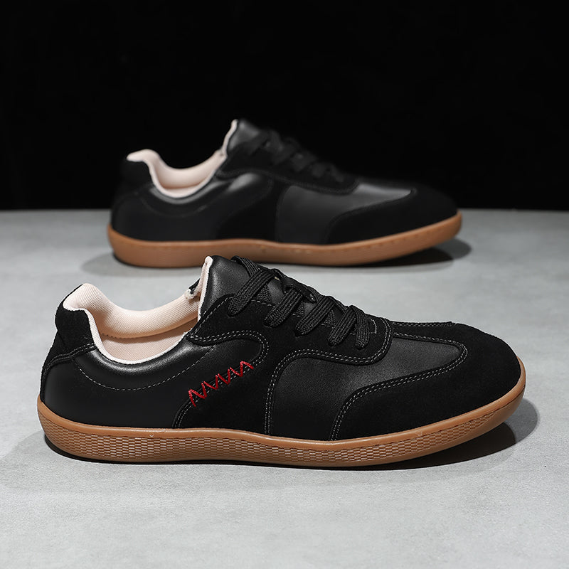 ⏰Limited Time Sale 70% OFF - Men's Genuine Leather Walking Shoes - Lace-Up, Wide Toe Box, Arch Support, Hock Absorption, Waterproof, Slip-Resistant