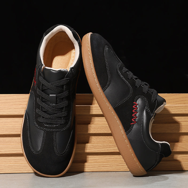 ⏰Limited Time Sale 70% OFF - Men's Genuine Leather Walking Shoes - Lace-Up, Wide Toe Box, Arch Support, Hock Absorption, Waterproof, Slip-Resistant