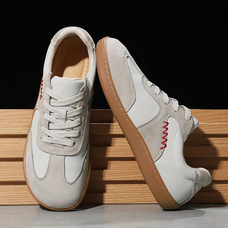 ⏰Limited Time Sale 70% OFF - Men's Genuine Leather Walking Shoes - Lace-Up, Wide Toe Box, Arch Support, Hock Absorption, Waterproof, Slip-Resistant