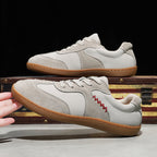 ⏰Limited Time Sale 70% OFF - Men's Genuine Leather Walking Shoes - Lace-Up, Wide Toe Box, Arch Support, Hock Absorption, Waterproof, Slip-Resistant