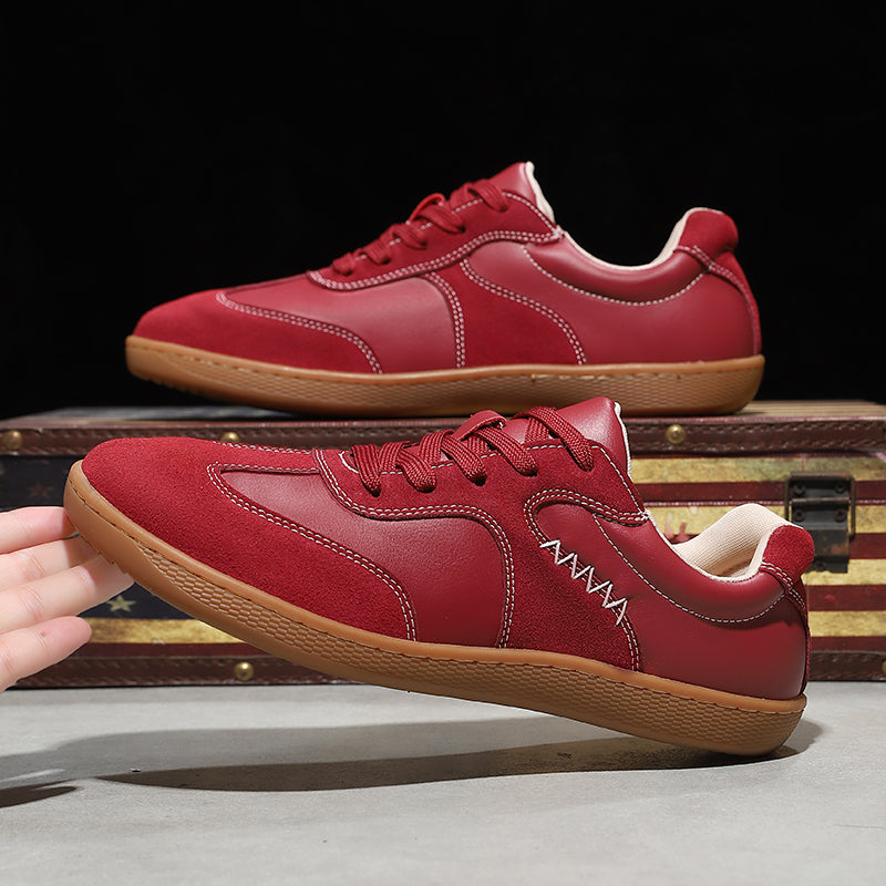 ⏰Limited Time Sale 70% OFF - Men's Genuine Leather Walking Shoes - Lace-Up, Wide Toe Box, Arch Support, Hock Absorption, Waterproof, Slip-Resistant