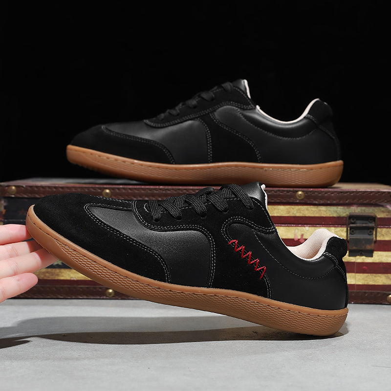 ⏰Limited Time Sale 70% OFF - Men's Genuine Leather Walking Shoes - Lace-Up, Wide Toe Box, Arch Support, Hock Absorption, Waterproof, Slip-Resistant