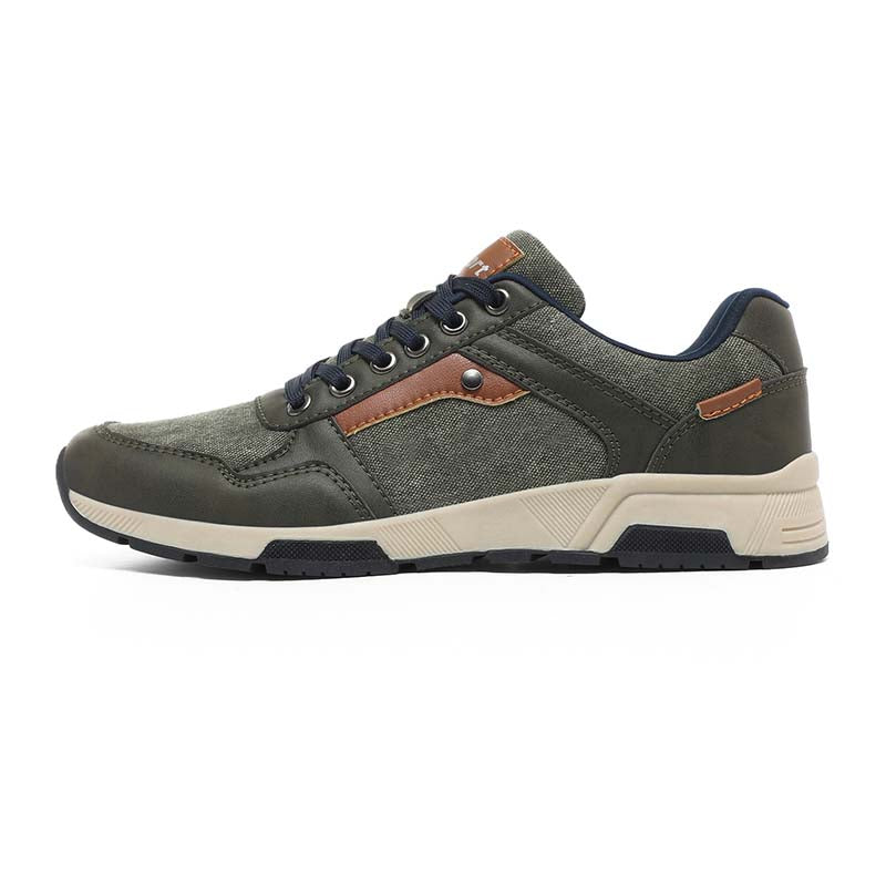 ⏰Limited Time Sale 70% OFF - Men's Canvas Walking Shoes - Lace-Up, Maximum Support, Wide Toe Box, Arch Support, Waterproof, Slip-Resistant, Shock-Absorbing
