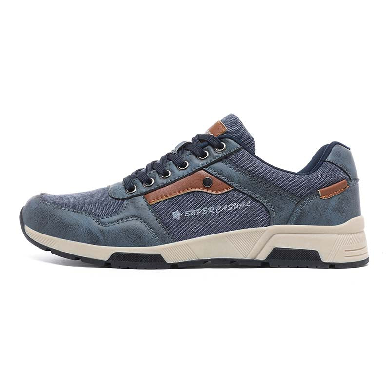 ⏰Limited Time Sale 70% OFF - Men's Canvas Walking Shoes - Lace-Up, Maximum Support, Wide Toe Box, Arch Support, Waterproof, Slip-Resistant, Shock-Absorbing