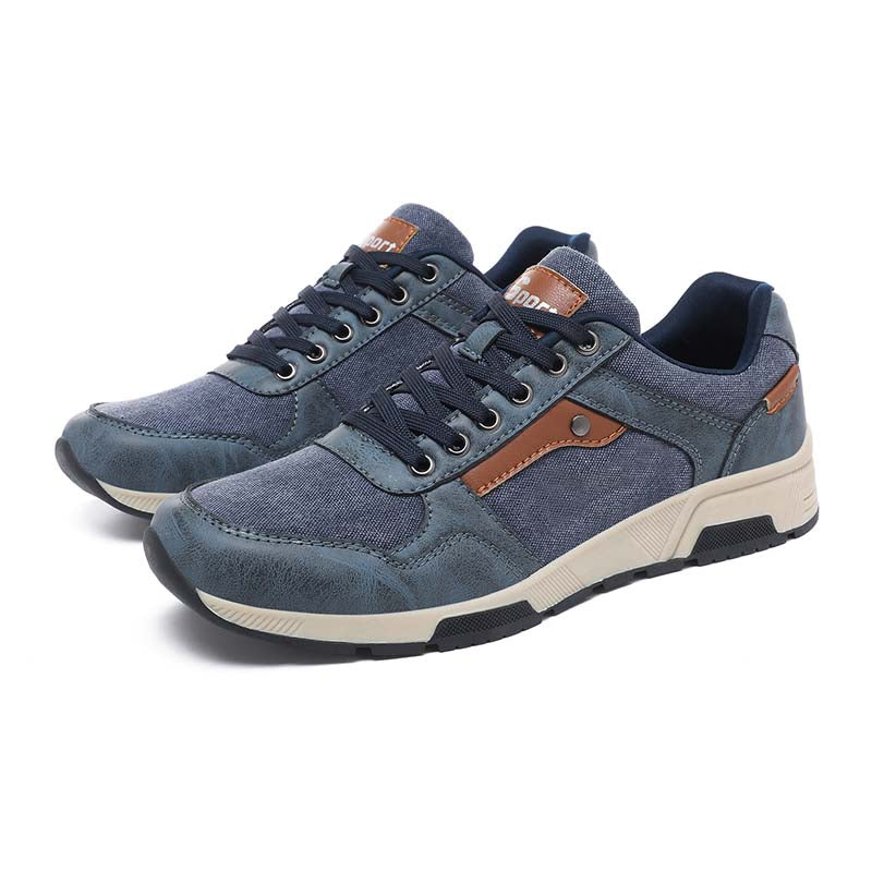 ⏰Limited Time Sale 70% OFF - Men's Canvas Walking Shoes - Lace-Up, Maximum Support, Wide Toe Box, Arch Support, Waterproof, Slip-Resistant, Shock-Absorbing
