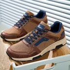 ⏰Limited Time Sale 70% OFF - Men's Canvas Walking Shoes - Lace-Up, Maximum Support, Wide Toe Box, Arch Support, Waterproof, Slip-Resistant, Shock-Absorbing