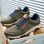 ⏰Limited Time Sale 70% OFF - Men's Canvas Walking Shoes - Lace-Up, Maximum Support, Wide Toe Box, Arch Support, Waterproof, Slip-Resistant, Shock-Absorbing