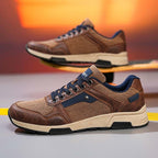 ⏰Limited Time Sale 70% OFF - Men's Canvas Walking Shoes - Lace-Up, Maximum Support, Wide Toe Box, Arch Support, Waterproof, Slip-Resistant, Shock-Absorbing