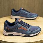 ⏰Limited Time Sale 70% OFF - Men's Canvas Walking Shoes - Lace-Up, Maximum Support, Wide Toe Box, Arch Support, Waterproof, Slip-Resistant, Shock-Absorbing
