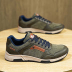 ⏰Limited Time Sale 70% OFF - Men's Canvas Walking Shoes - Lace-Up, Maximum Support, Wide Toe Box, Arch Support, Waterproof, Slip-Resistant, Shock-Absorbing