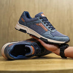 ⏰Limited Time Sale 70% OFF - Men's Canvas Walking Shoes - Lace-Up, Maximum Support, Wide Toe Box, Arch Support, Waterproof, Slip-Resistant, Shock-Absorbing