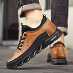 ⏰Limited Time Sale 70% OFF - Men's Casual Fashion  Hiking Shoes – Waterproof, Slip-Resistant, Puncture-Resistant, Impact-Resistant, Wide Toe  – Genuine Leather Outdoor Sports Shoes, Suitable for Various Terrain