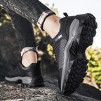 Men's Wear-Resistant Waterproof Hiking Shoes – Wide Toe, Non-Slip, Anti-Puncture
