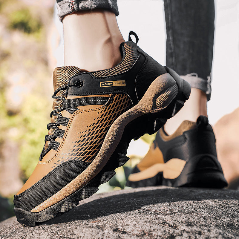 Men's Wear-Resistant Waterproof Hiking Shoes – Wide Toe, Non-Slip, Anti-Puncture