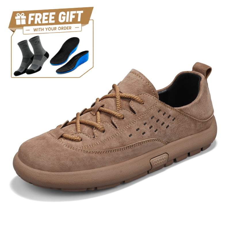 ⏰Limited Time Sale 70% OFF - Men's Suede Walking Shoes - Lace-Up, Breathable, Wide Toe Box with Arch Support, Cushioning, Slip-Resistant, And Wear-Resistant