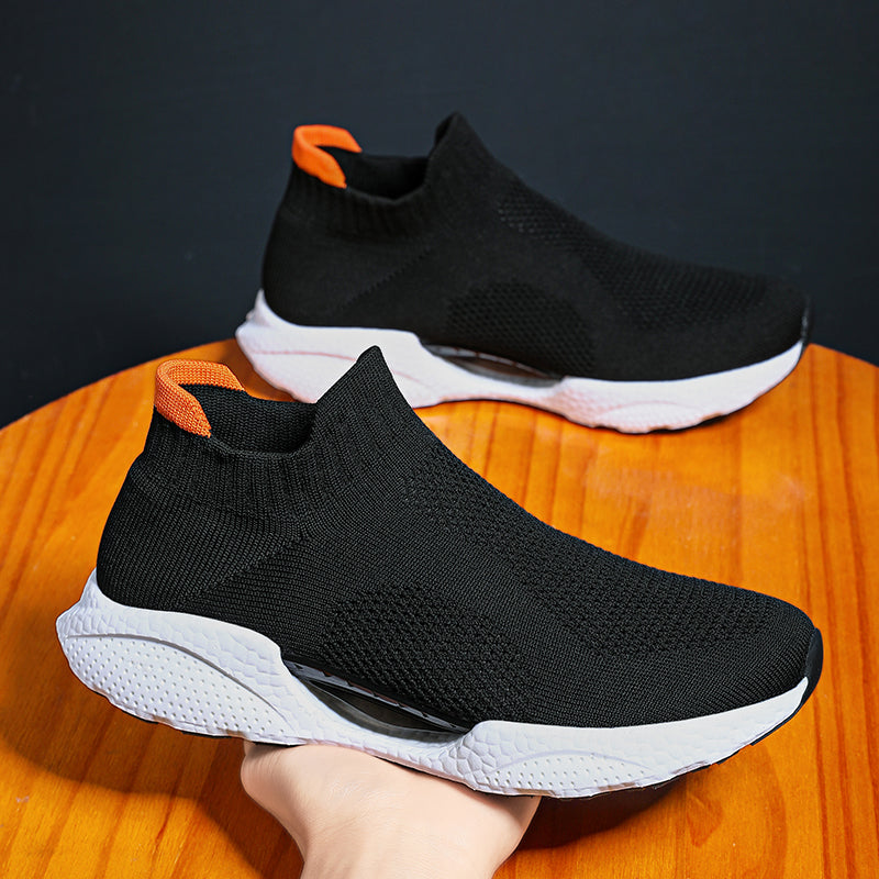 Men's Slip-On Sneakers – Laceless, Breathable, Non-Slip Grip, Cushioned Footbed, Wide Toe Box