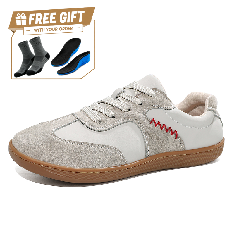 ⏰Limited Time Sale 70% OFF - Men's Genuine Leather Walking Shoes - Lace-Up, Wide Toe Box, Arch Support, Hock Absorption, Waterproof, Slip-Resistant